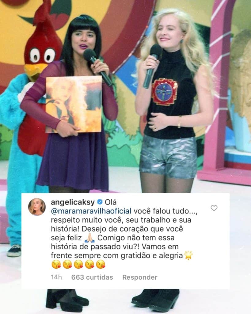 Angélica comenta publicação de Mara Maravilha (Foto: Montagem) Angélica comenta publicação de Mara Maravilha (Foto: Montagem)