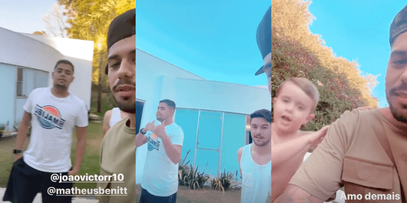 Zé Felipe em seu Instagram Stories (Foto: Montagem) Zé Felipe em seu Instagram Stories (Foto: Montagem)