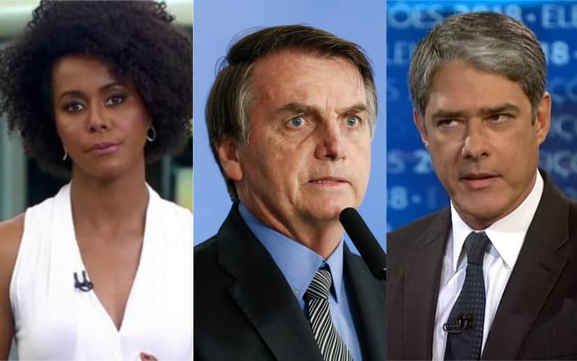 Bolsonaro não poupou críticas a Maju Coutinho e William Bonner (Foto: Divulgação) Bolsonaro não poupou críticas a Maju Coutinho e William Bonner (Foto: Divulgação)