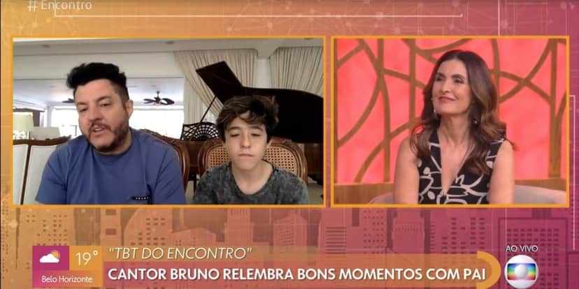 Bruno participou do programa Encontro Com Fátima Bernardes ao lado de Enzo Rabelo (Foto: Reprodução/TV Globo) Bruno participou do programa Encontro Com Fátima Bernardes ao lado de Enzo Rabelo (Foto: Reprodução/TV Globo)