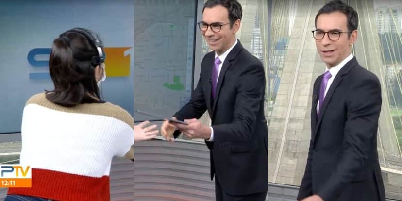 César Tralli no SP1 de hoje (Foto: Reprodução/TV Globo) César Tralli no SP1 de hoje (Foto: Reprodução/TV Globo)