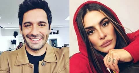 Fotomontagem dos atores Cleo e João Baldasserini em Haja Coração Fotomontagem dos atores Cleo e João Baldasserini em Haja Coração