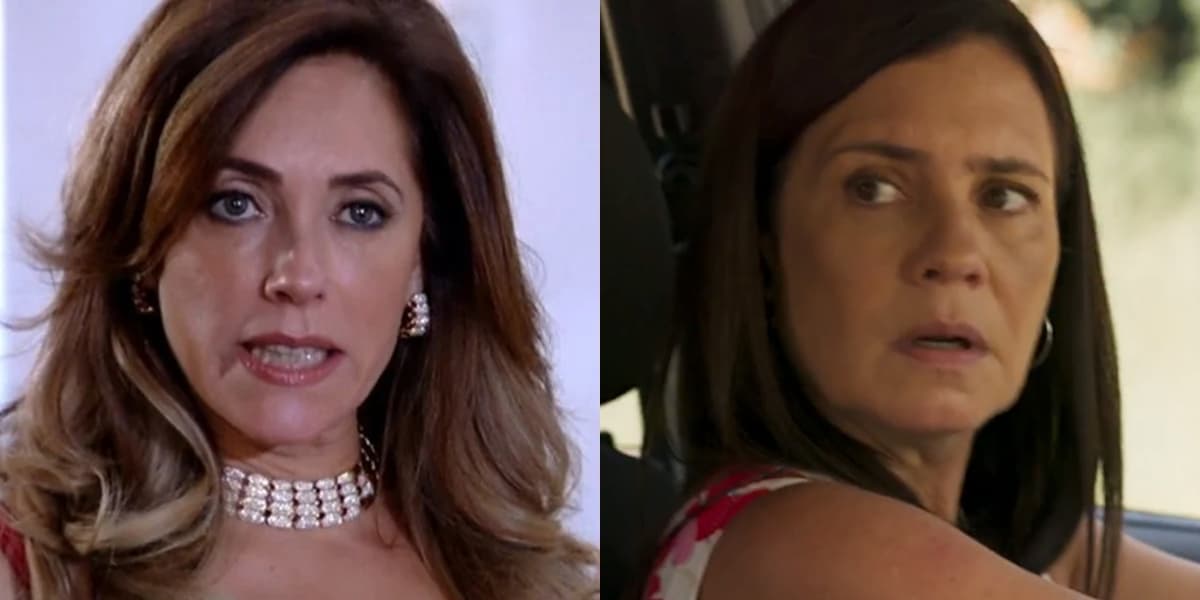 Christiane Torloni (Tereza Cristina) em Fina Estampa e Adriana Esteves (Thelma) em Amor de Mãe; reprise tem mais audiência que inédita (Foto: Reprodução/Globo) Christiane Torloni (Tereza Cristina) em Fina Estampa e Adriana Esteves (Thelma) em Amor de Mãe; reprise tem mais audiência que inédita (Foto: Reprodução/Globo)