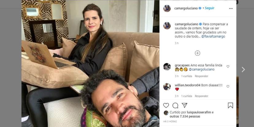 Luciano Camargo e Flávia Camargo (Foto: Reprodução/Instagram) Luciano Camargo e Flávia Camargo (Foto: Reprodução/Instagram)