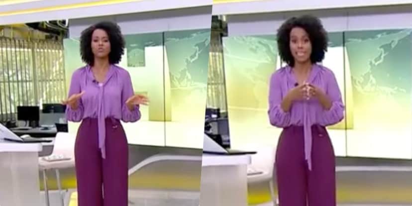 Maju abriu telejornal às pressas trazendo informações bombásticas (Foto montagem) Maju abriu telejornal às pressas trazendo informações bombásticas (Foto montagem)