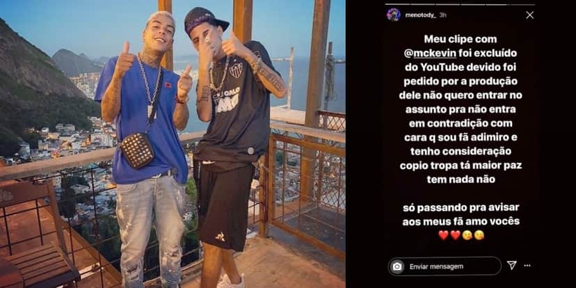 MC Kevin deu um fim no clipe de Meno Tody (Foto: Reprodução/Instagram) MC Kevin deu um fim no clipe de Meno Tody (Foto: Reprodução/Instagram)
