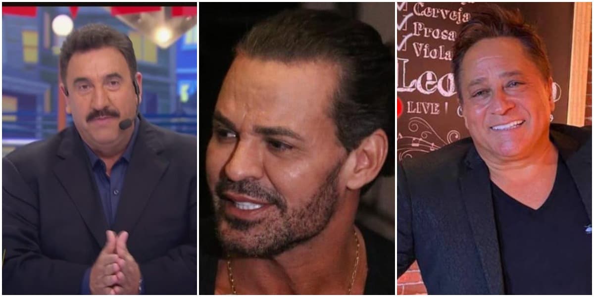 Eduardo Costa roubou o título de 'rei' que estava sendo dado para Leonardo (Foto: Reprodução/ Montagem/ TV Foco) Eduardo Costa roubou o título de 'rei' que estava sendo dado para Leonardo (Foto: Reprodução/ Montagem/ TV Foco)