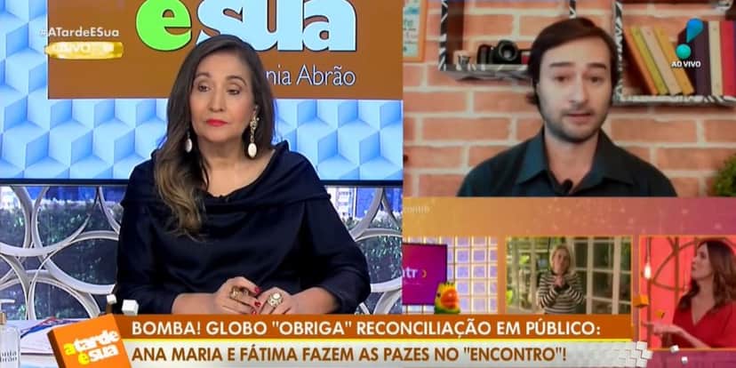 Sonia Abrão com Alessandro Lo-Bianco no programa A Tarde é Sua (Foto: Reprodução/RedeTV!) Sonia Abrão com Alessandro Lo-Bianco no programa A Tarde é Sua (Foto: Reprodução/RedeTV!)