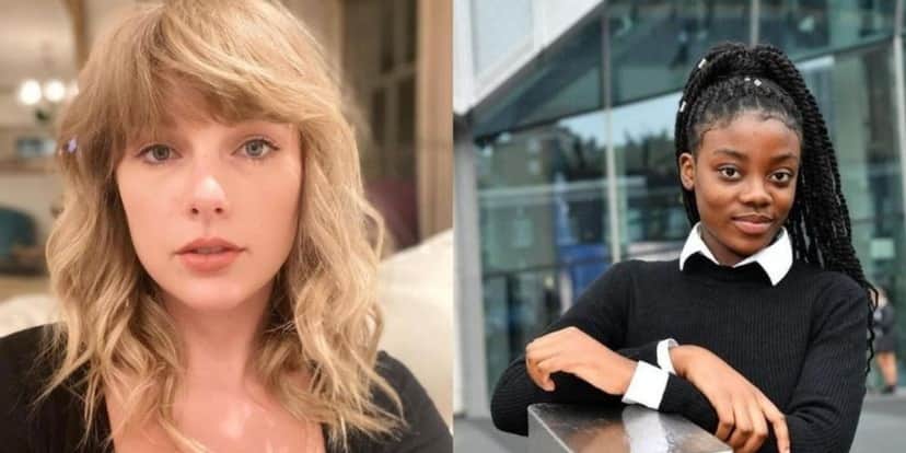 Taylor Swift e Vitoria Mario (Foto: Reprodução) Taylor Swift e Vitoria Mario (Foto: Reprodução)