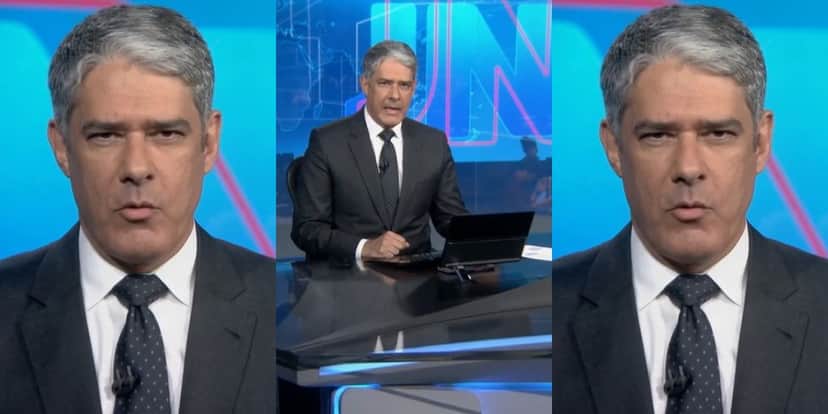 William Bonner no Jornal Nacional de ontem (Foto: Reprodução/TV Globo) William Bonner no Jornal Nacional de ontem (Foto: Reprodução/TV Globo)