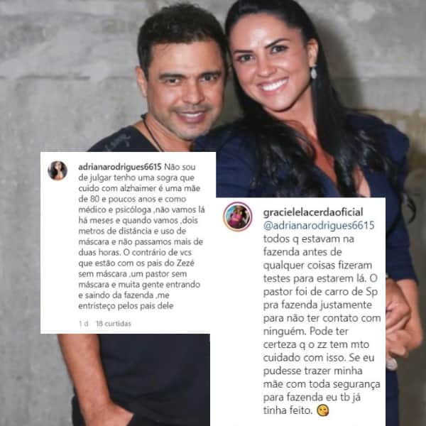 Graciele Lacerda rebateu uma seguidora (Foto: montagem) Graciele Lacerda rebateu uma seguidora (Foto: montagem)