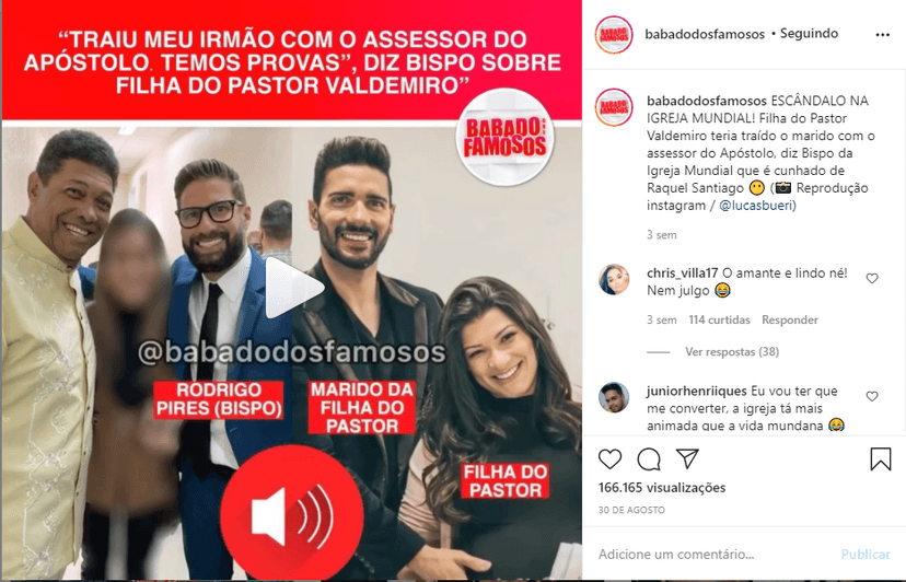 Filha de Valdemiro trai marido e cunhado expõe tudo Filha de Valdemiro trai marido e cunhado expõe tudo