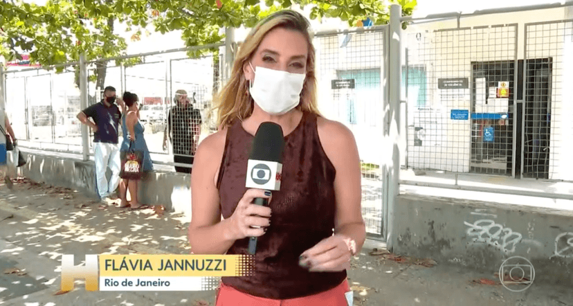 Repórter Flávia Jannuzzi no Jornal Hoje (Foto: Reprodução/ Globoplay) Repórter Flávia Jannuzzi no Jornal Hoje (Foto: Reprodução/ Globoplay)