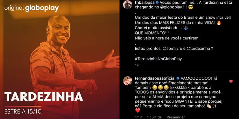 Fernanda Souza se declarou para Thiaguinho (Foto: reprodução) Fernanda Souza se declarou para Thiaguinho (Foto: reprodução)