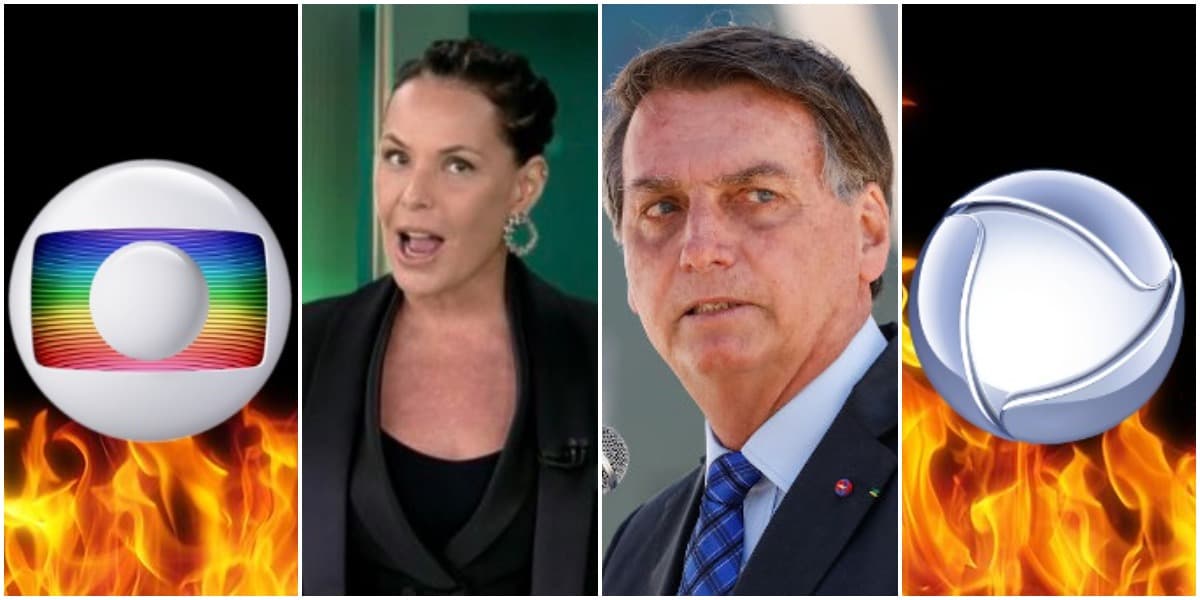 Bolsonaro repostou reportagem da Record detonando os donos da Globo (Reprodução) Bolsonaro repostou reportagem da Record detonando os donos da Globo (Reprodução)