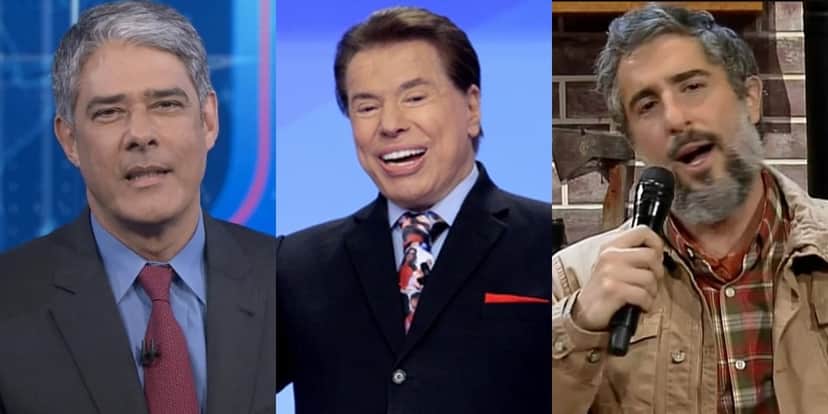 William Bonner no Jornal Nacional, Silvio Santos no SBT e Marcos Mion em A Fazenda 12; Globo mexeu na programação para guerra no ibope (Foto: Reprodução/Globo/Record e Lourival Ribeiro/SBT) William Bonner no Jornal Nacional, Silvio Santos no SBT e Marcos Mion em A Fazenda 12; Globo mexeu na programação para guerra no ibope (Foto: Reprodução/Globo/Record e Lourival Ribeiro/SBT)
