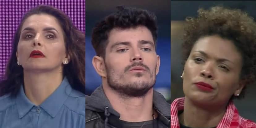 Luiza Ambiel, JP Gadêlha e Lidi Lisboa são os peões de A Fazenda 12 que estão na roça (Foto: Reprodução) Luiza Ambiel, JP Gadêlha e Lidi Lisboa são os peões de A Fazenda 12 que estão na roça (Foto: Reprodução)