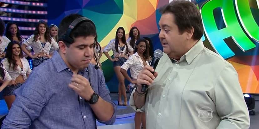 Renatinho é produtor de Faustão (Foto: Reprodução/TV Globo) Renatinho é produtor de Faustão (Foto: Reprodução/TV Globo)