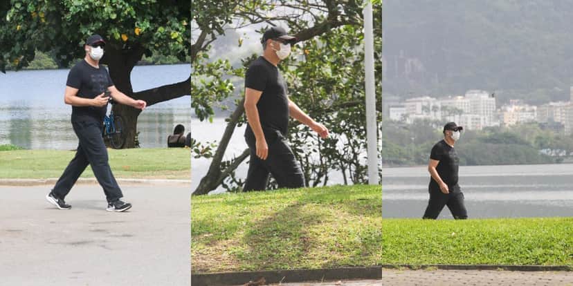 William Bonner foi flagrado em sua caminhada matinal na Lagoa Rodrigo de Freitas, no Rio de Janeiro (Foto: AgNews) William Bonner foi flagrado em sua caminhada matinal na Lagoa Rodrigo de Freitas, no Rio de Janeiro (Foto: AgNews)
