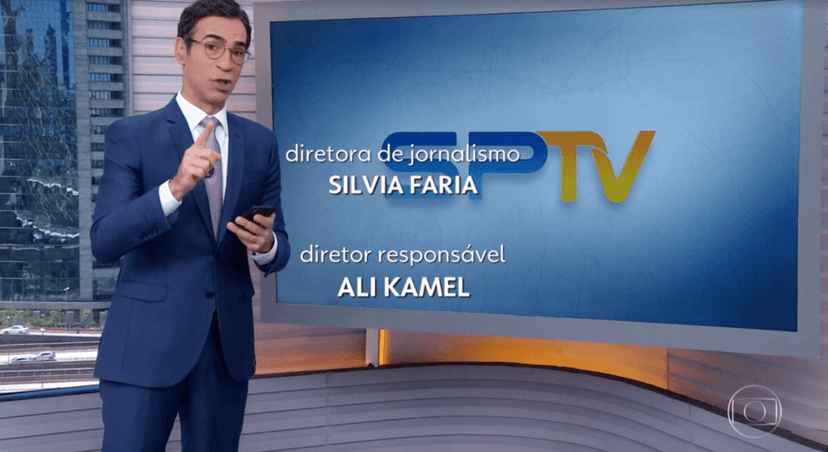 César Tralli pegou celular no encerramento de telejornal e chocou o Brasil com informação (Foto reprodução) César Tralli pegou celular no encerramento de telejornal e chocou o Brasil com informação (Foto reprodução)