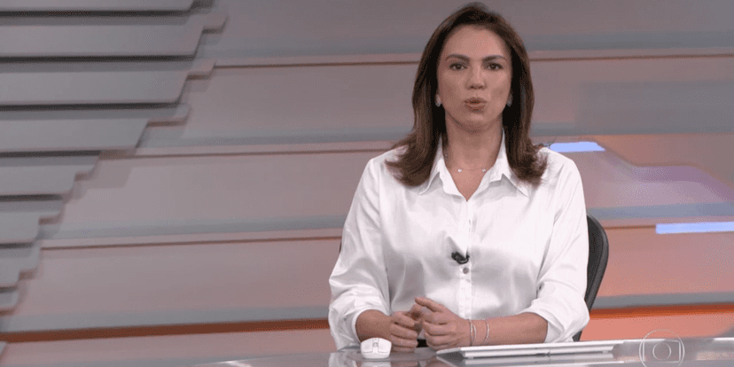 Ana Paula Araújo durante o 'Bom Dia Brasil' (Foto: reprodução/Globo) Ana Paula Araújo durante o 'Bom Dia Brasil' (Foto: reprodução/Globo)
