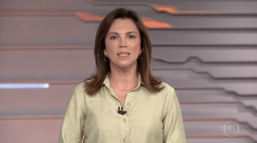 Ana Paula Araújo no comando do 'Bom Dia Brasil' (Foto: reprodução/Globo) Ana Paula Araújo no comando do 'Bom Dia Brasil' (Foto: reprodução/Globo)