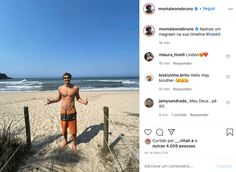 Bruno Montaleone, ex-namorado de Sasha, apareceu sem cueca em uma nova foto (Foto: reprodução/Instagram) Bruno Montaleone, ex-namorado de Sasha, apareceu sem cueca em uma nova foto (Foto: reprodução/Instagram)