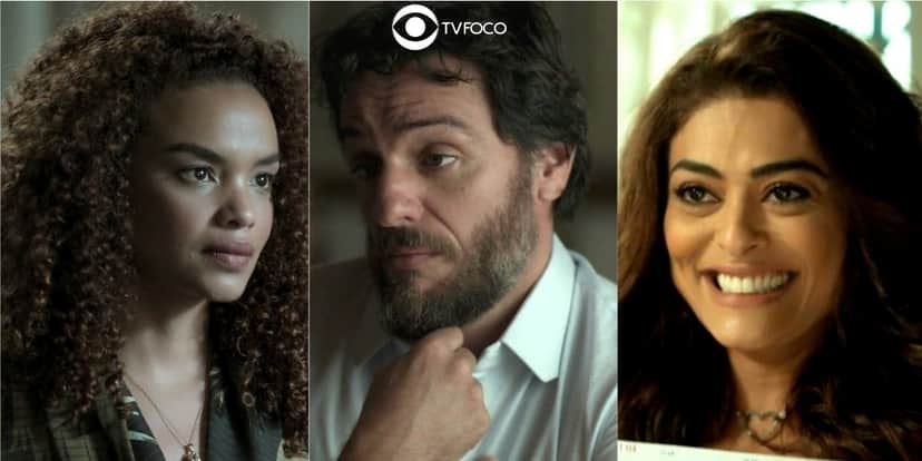 Fotomontagem com imagens de Leila, Caio e Bibi da novela A Força do Querer Fotomontagem com imagens de Leila, Caio e Bibi da novela A Força do Querer