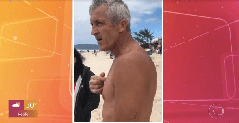 Banhista na praia Banhista na praia