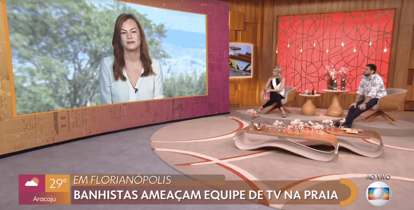 Repórter é ameaçada (Reprodução) Repórter é ameaçada (Reprodução)