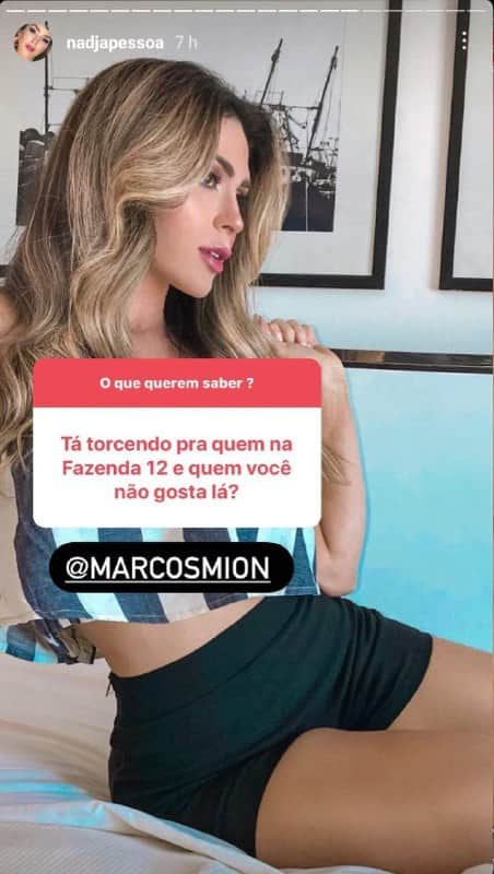 Nadja Pessoa citou Marcos Mion Nadja Pessoa citou Marcos Mion