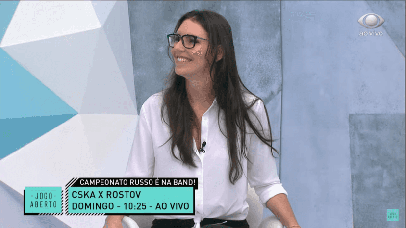 Glenda Kozlowski no Jogo Aberto (Foto: Reprodução) Glenda Kozlowski no Jogo Aberto (Foto: Reprodução)