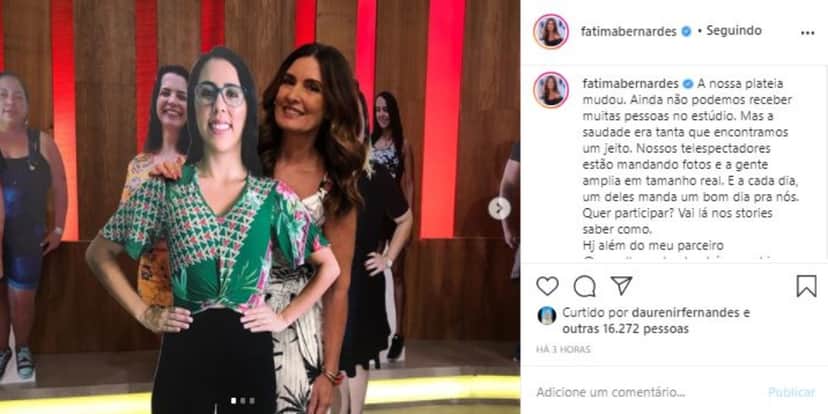 Fátima Bernardes fez anúncio nas redes sociais (Foto: Reprodução/Instagram) Fátima Bernardes fez anúncio nas redes sociais (Foto: Reprodução/Instagram)
