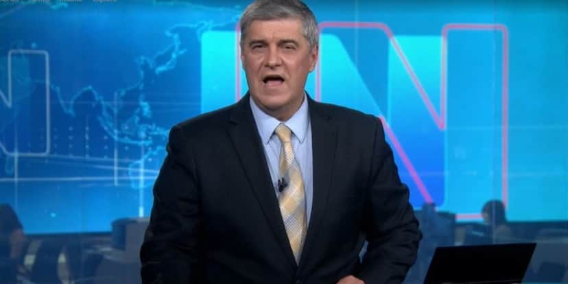 Flávio Fachel na cobertura da vitória de Joe Biden no "Jornal Nacional" (Foto: Reprodução/TV Globo) Flávio Fachel na cobertura da vitória de Joe Biden no "Jornal Nacional" (Foto: Reprodução/TV Globo)