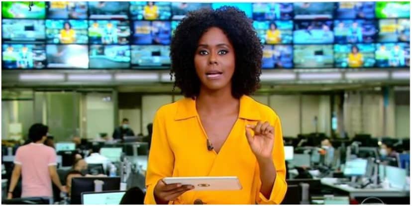 Maju Coutinho faz saudações a nova apresentadora da Globo (Foto: Reprodução) Maju Coutinho faz saudações a nova apresentadora da Globo (Foto: Reprodução)