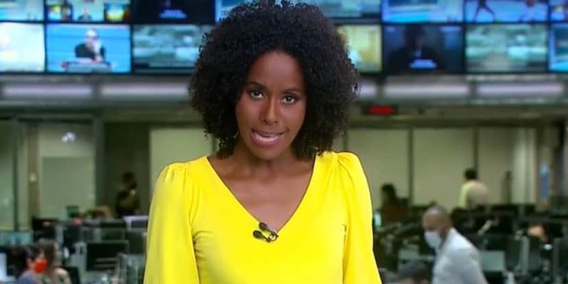 Maju Coutinho no "Jornal Hoje" desta quinta (Foto: Reprodução/TV Globo) Maju Coutinho no "Jornal Hoje" desta quinta (Foto: Reprodução/TV Globo)
