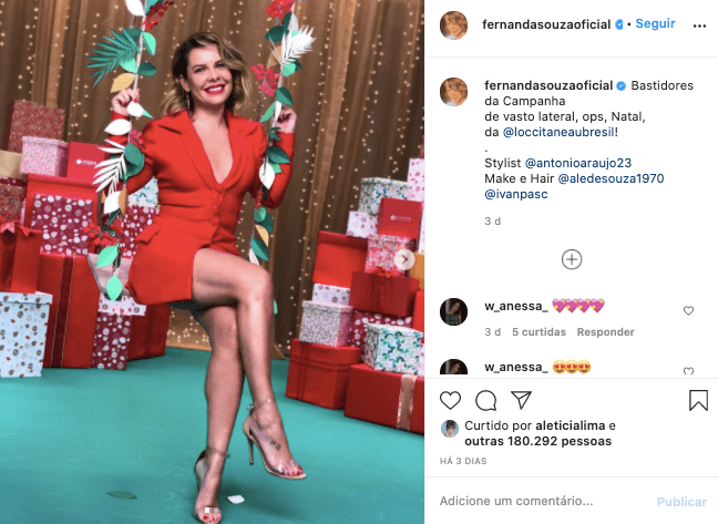 Fernanda Souza surge plena em foto natalina e esbanja corpão nas redes sociais (Reprodução: Instagram) Fernanda Souza surge plena em foto natalina e esbanja corpão nas redes sociais (Reprodução: Instagram)