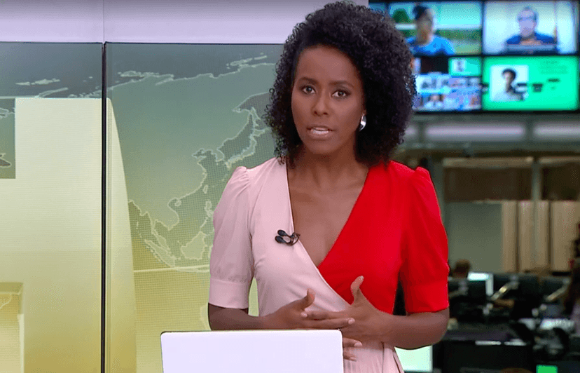 Maju Coutinho no JH (Foto: Reprodução/TVGlobo) Maju Coutinho no JH (Foto: Reprodução/TVGlobo)