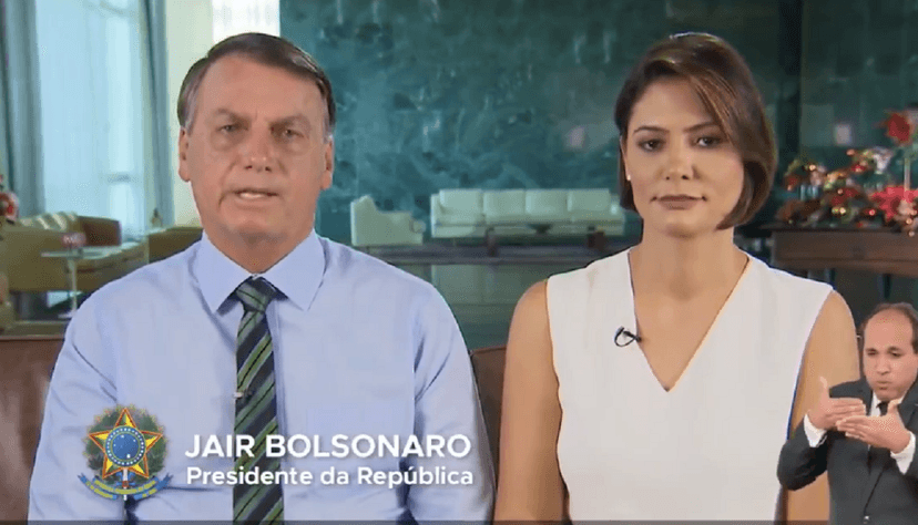 Bolsonaro e Michelle (Foto: Reprodução) Bolsonaro e Michelle (Foto: Reprodução)