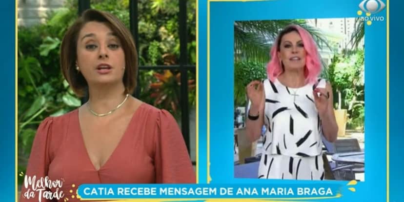 Catia Fonseca e Ana Maria Braga durante o Melhor da Tarde Catia Fonseca e Ana Maria Braga durante o Melhor da Tarde