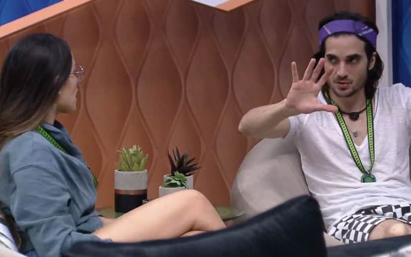Juliette e Fiuk conversando no BBB21 (Foto: Reprodução) Juliette e Fiuk conversando no BBB21 (Foto: Reprodução)