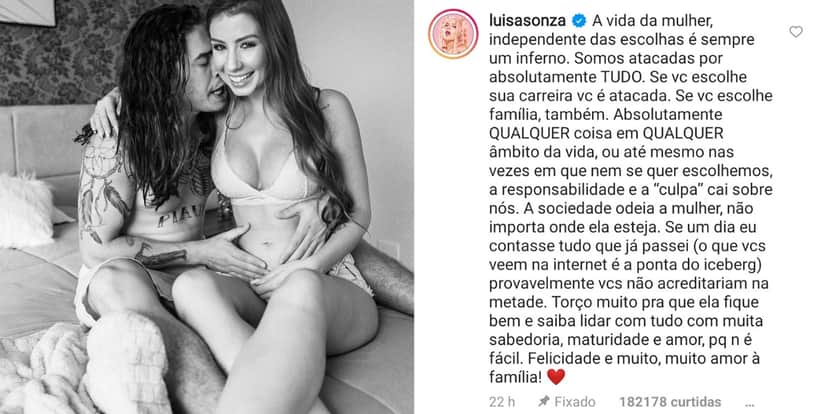 Luísa Sonza sai em defesa de Maria Lina após anúncio de gravidez - Foto: Reprodução/Instagram Luísa Sonza sai em defesa de Maria Lina após anúncio de gravidez - Foto: Reprodução/Instagram
