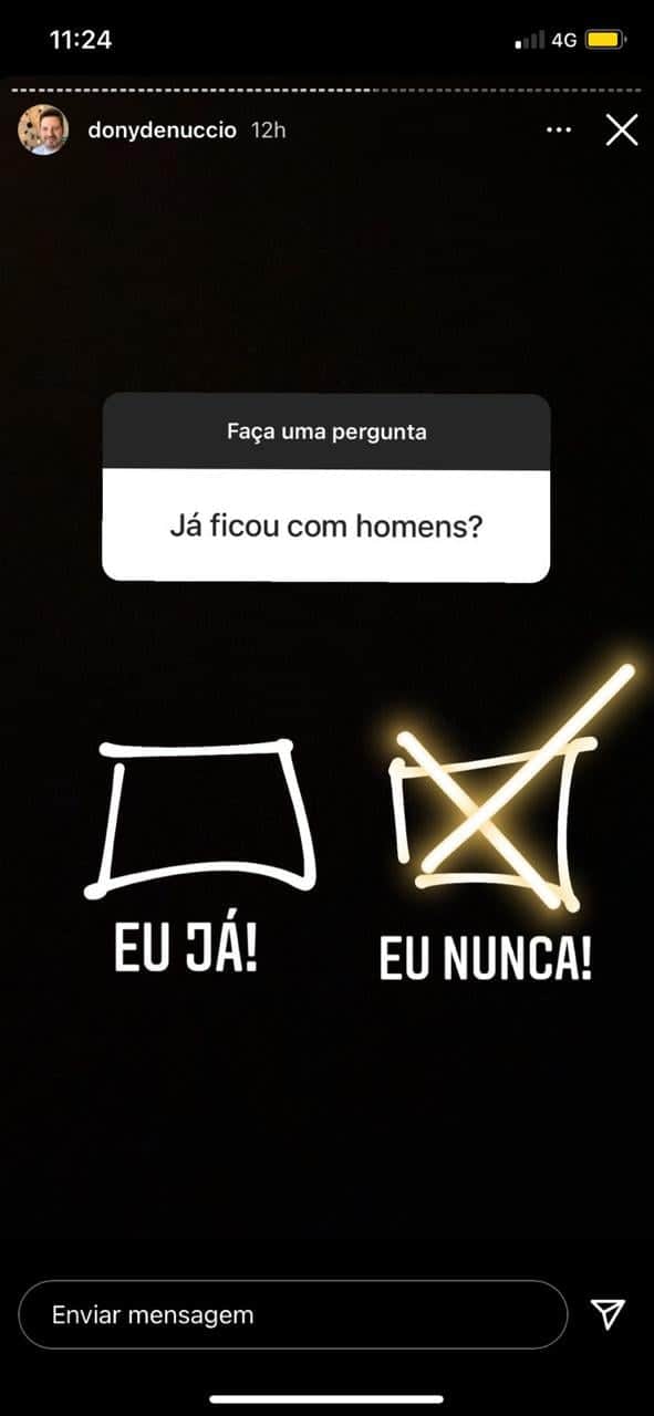 De Nuccio fala sobre sua vida pessoal (Reprodução) De Nuccio fala sobre sua vida pessoal (Reprodução)