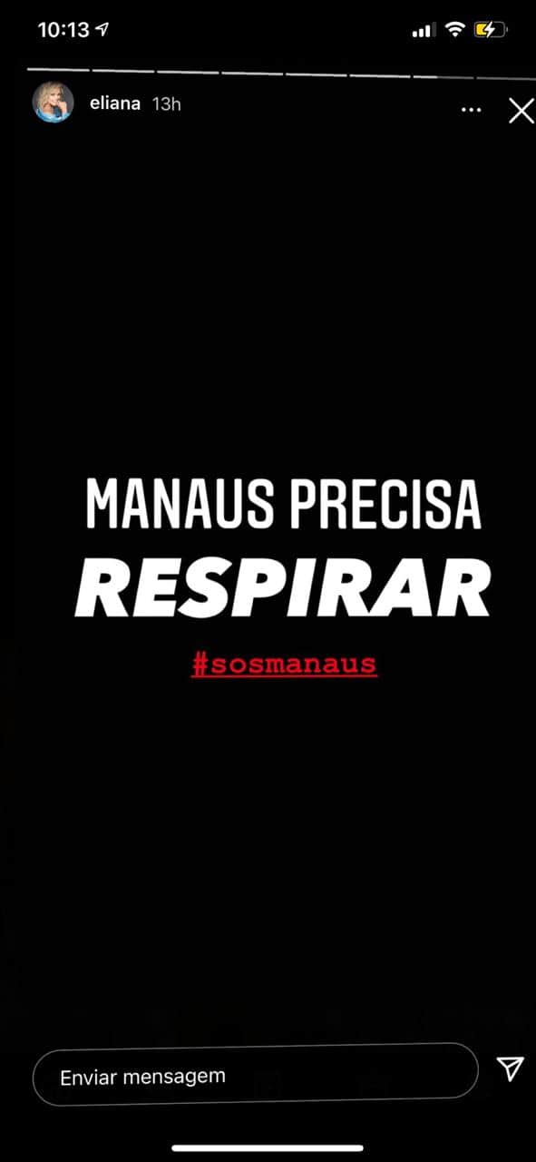 Eliana fala sobre Manaus (Reprodução) Eliana fala sobre Manaus (Reprodução)