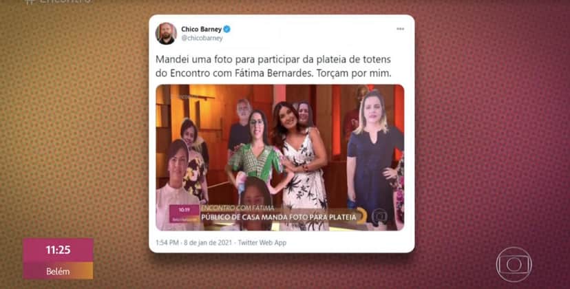 Fátima Bernardes escolhe foto de jornalista Fátima Bernardes escolhe foto de jornalista