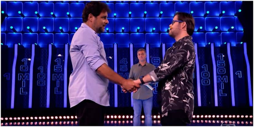 No The Fall do Caldeirão do Huck teve declaração de amor, pedido de casamento e muita emoção (Foto: Reprodução) No The Fall do Caldeirão do Huck teve declaração de amor, pedido de casamento e muita emoção (Foto: Reprodução)
