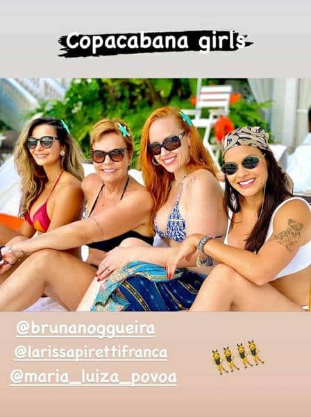 Andressa Suita se hospedou com algumas amigas no Copacabana Palace (Foto: Reprodução/ Instagram) Andressa Suita se hospedou com algumas amigas no Copacabana Palace (Foto: Reprodução/ Instagram)