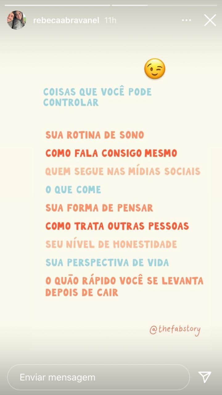 Rebeca Abravanel fez publicação reflexiva (Foto: Reprodução/Instagram) Rebeca Abravanel fez publicação reflexiva (Foto: Reprodução/Instagram)