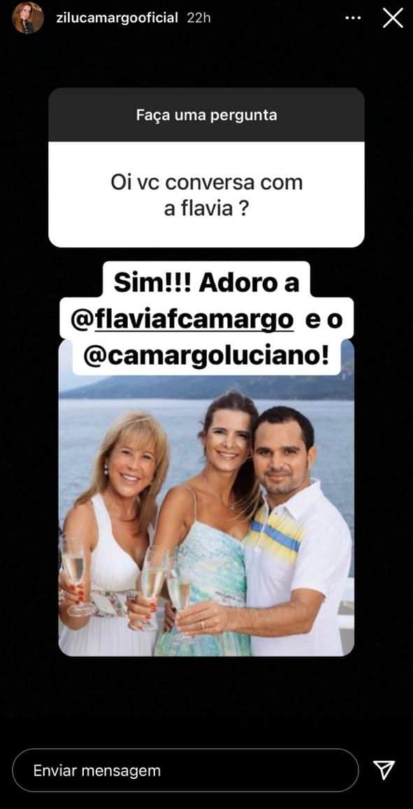 Zilu aparece ao lado de Flávia Camargo e Luciano Camargo (Foto: Reprodução / Instagram) Zilu aparece ao lado de Flávia Camargo e Luciano Camargo (Foto: Reprodução / Instagram)