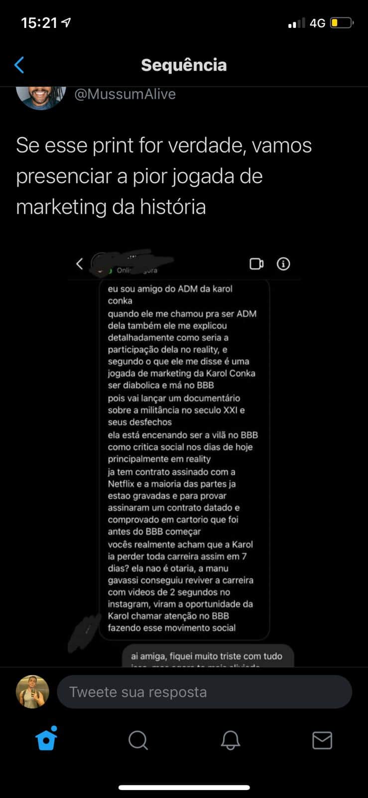 Comportamento de Karol Conká no BBB21 seria parte de estratégia de marketing (Foto: Reprodução / Instagram) Comportamento de Karol Conká no BBB21 seria parte de estratégia de marketing (Foto: Reprodução / Instagram)